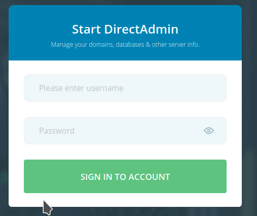 login direct admin