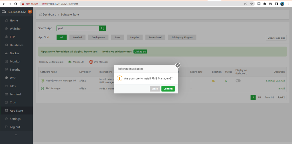 Install nodejs dan NPM di aaPanel - Qwords.com Manual Knowledge Base ...