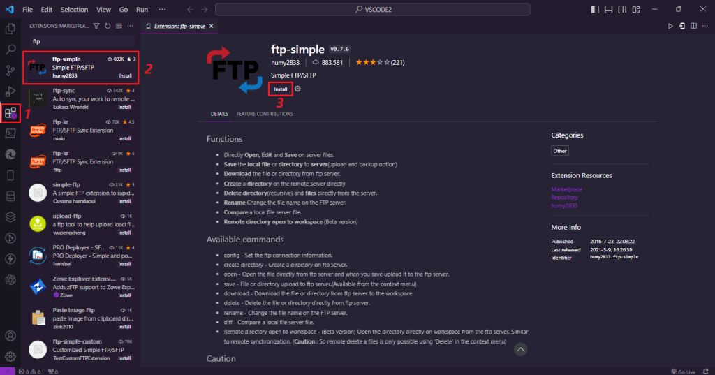 Code For Diode Ftp Cara Setting FTP di Visual Studio Code 2024 - Qwords.com Manual ...